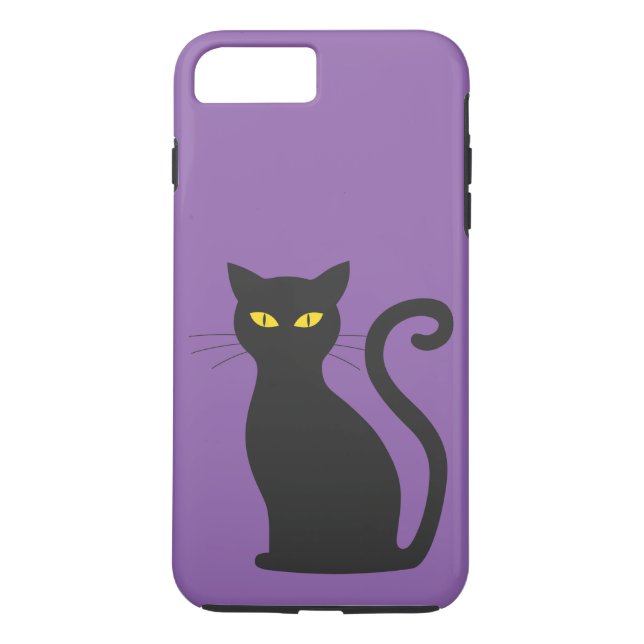 Coques Case-Mate iPhone Chat de dessin avec yeux jaunes (Dos)