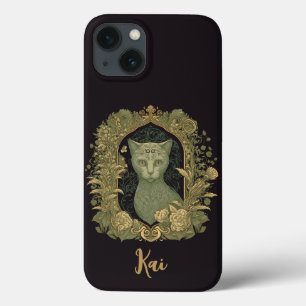 Case-Mate iPhone Case Chat de forêt élégant avec nom personnalisé