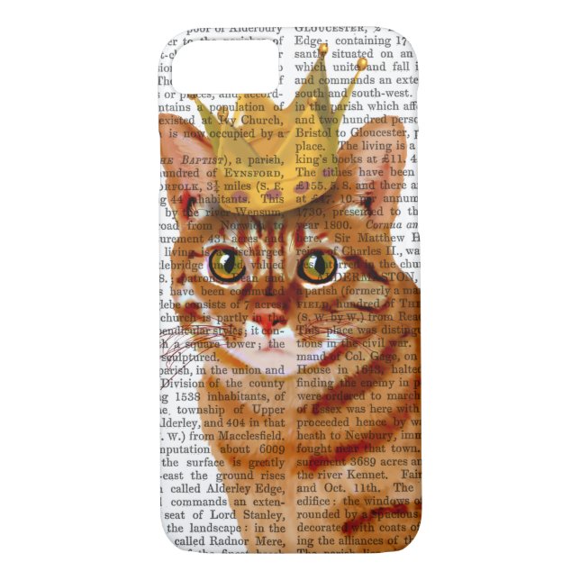 Coques Case-Mate iPhone Chat de gingembre avec couronne (Dos)