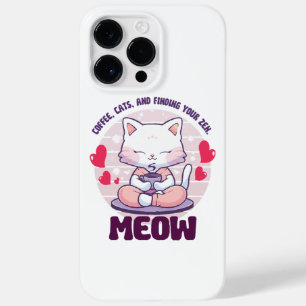 Coque Pour Pour iPhone 14 Pro Max Chat de méditation - Chat Kawaii