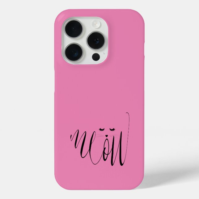 Coques Case-Mate iPhone Chat de viande rose (Verso)