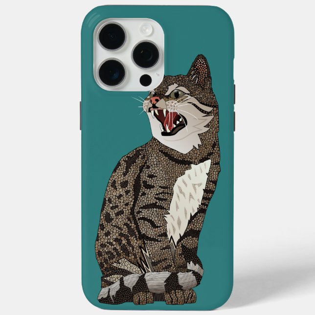 Coques Case-Mate iPhone chat désert indien turquoise (Verso)