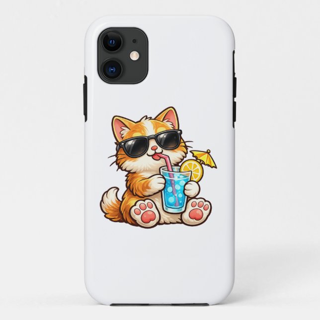 Coques Case-Mate iPhone Chat d'été cool (Dos)