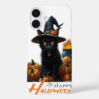 Coques iPhone 16 Chat d'Halloween
