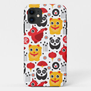 Etui iPhone Case-Mate Chat, dragon, et panda chanceux de la Chine