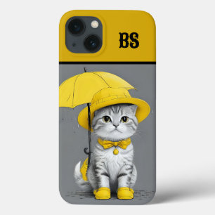 Case-Mate iPhone Case Chat drôle dans les bottes de pluie - Humour de ch