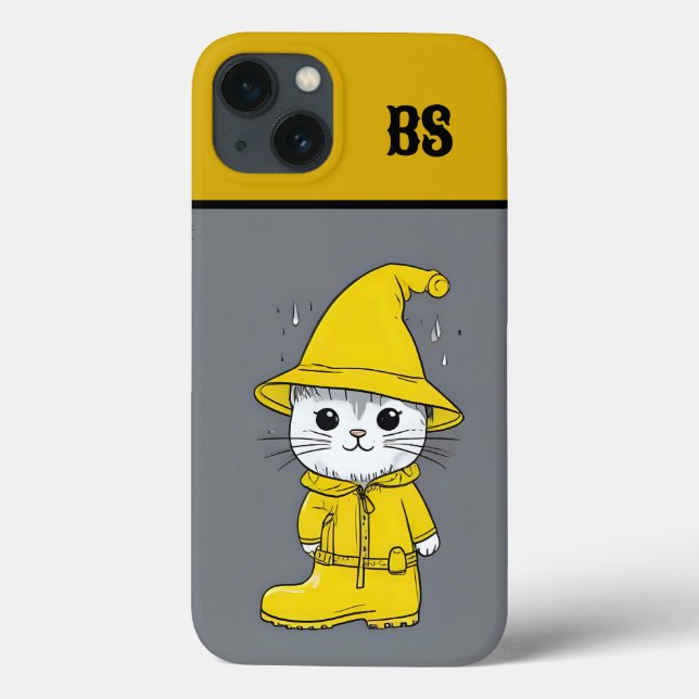 Coques Case-Mate iPhone Chat drôle dans les bottes de pluie - Humour de ch (Verso)