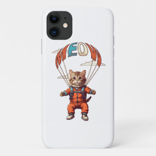 Case-Mate iPhone Case Chat drôle de parachutisme