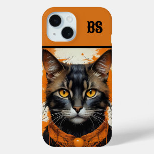 Coque Pour iPhone 15 Chat éffrayant d'Halloween caché