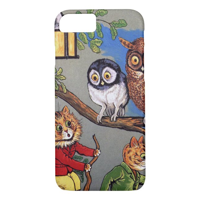 Coques Case-Mate iPhone Chat et Chouette, Louis Wain (Dos)