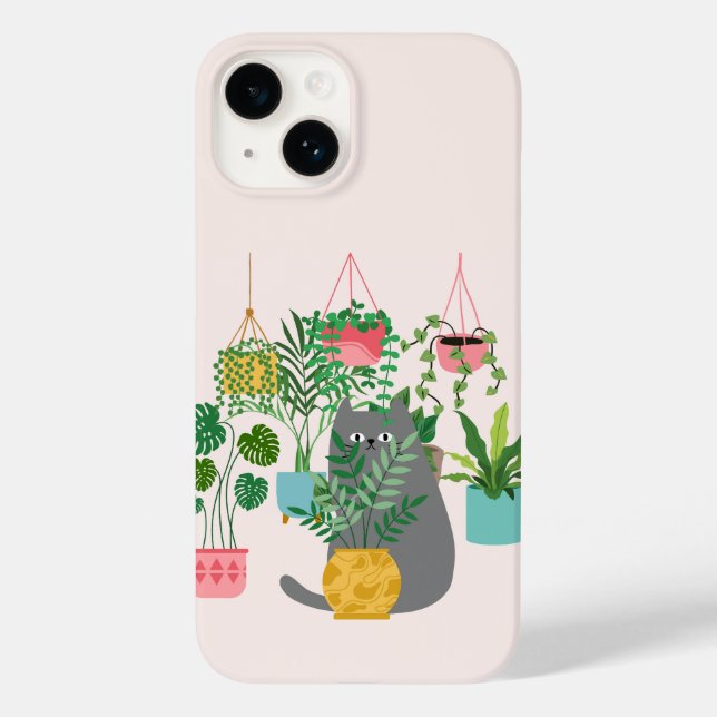 Coques Case-Mate iPhone Chat et Plantes (Verso)