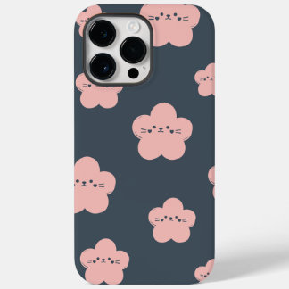 Coque Pour Pour iPhone 14 Pro Max Chat Fleur Rose | Chat au visage mignon | amateur 