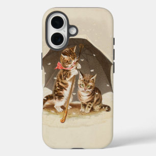 Coques iPhone 16 Chat Kitten chaton antique vintage jolie mignonne