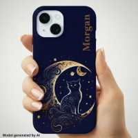Chat Lunaire Mystique - Cadeau Céleste Personnalis