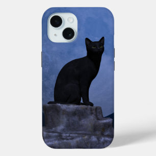 Coque Pour iPhone 15 Chat Lune