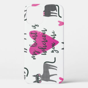 Case-Mate iPhone Case Chat mignon : illustration en lettres d'amour.