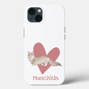 Case-Mate iPhone Case Chat Munchkin Aquarelle Kitty Coeur rose