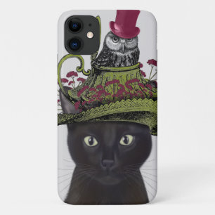 Case-Mate iPhone Case Chat noir avec théière et hibou