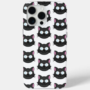 Coque iPhone 15 Pro Max Chat noir Chat noir Chat gris Chat portant des lun