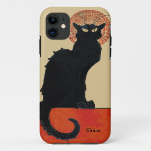 Case-Mate iPhone Case Chat noir français vintage Noir de conversation