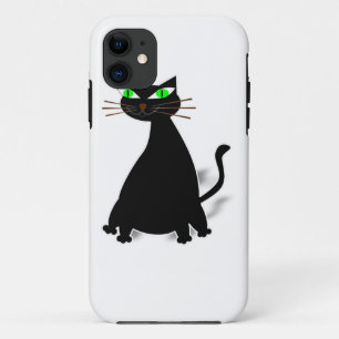 Case-Mate iPhone Case Chat noir gras aux yeux verts