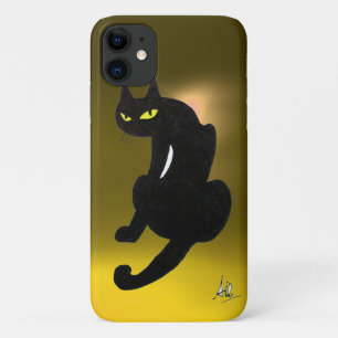 Etui iPhone Case-Mate CHAT NOIR jaune