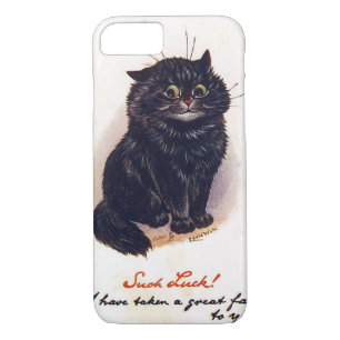 Coque iPhone 7 Chat noir, Louis Wain