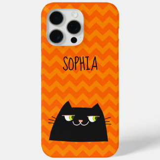 Coque iPhone 15 Pro Max Chat noir mignon