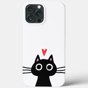 Case-Mate iPhone Case Chat noir mignon avec coeur