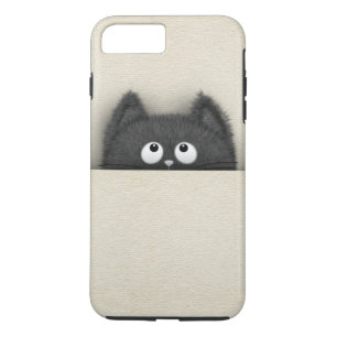 Etui iPhone Case-Mate Chat noir pelucheux mignon faisant une pointe