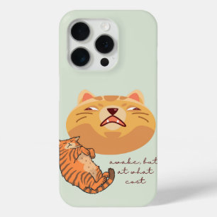 Coque iPhone 15 Pro Chat orange fatigué