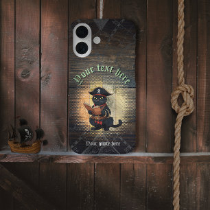 Coques iPhone 16 Chat pirate curieux déchiffrant d'anciens mystères