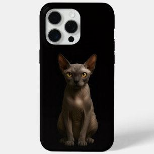 Coque iPhone 15 Pro Max Chat Sphynx Noir 4 Luxe iPhone 15 Pro Max