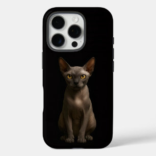 Coques iPhone 16 Pro Chat Sphynx Noir 4 Luxe iPhone 16 Pro