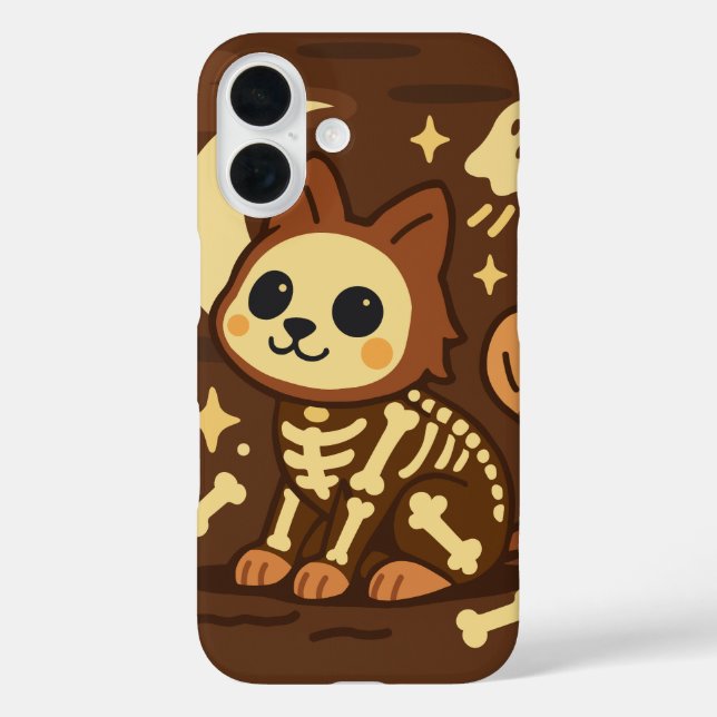 Coques Case-Mate iPhone Chat squelette effrayant et fantôme  (Verso)