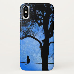 Case-Mate iPhone Case Chat sur une lune bleue fil