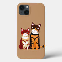 Chat tigre rayé et chaton gingembre