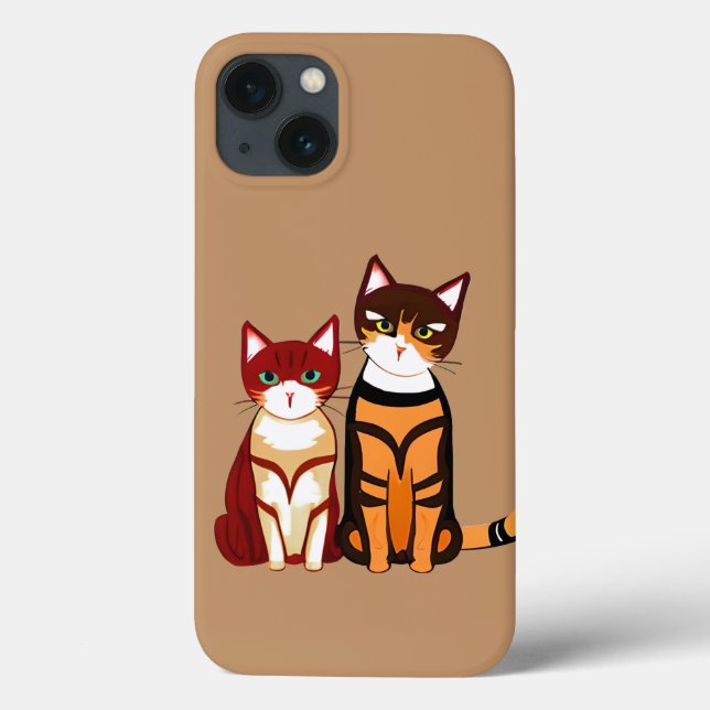 Coques Case-Mate iPhone Chat tigre rayé et chaton gingembre (Verso)