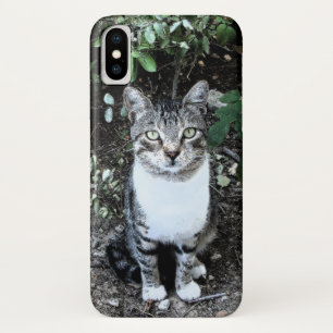 COQUE iPhone X CHAT TURQUE NOIR ET BLANC RONIN