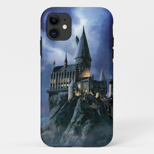 Coques Case-Mate iPhone Château Harry Potter | Hogwarts au clair de lune (Dos)