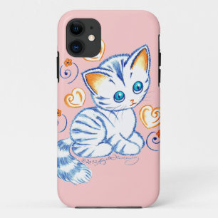 Etui iPhone Case-Mate Chaton avec des coeurs et des remous