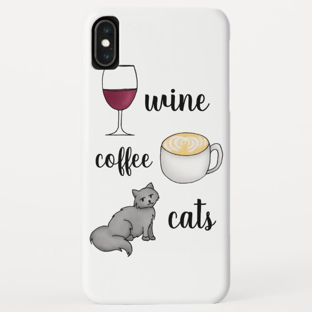 Coques Case-Mate iPhone Chats 2 de café de vin (Dos)