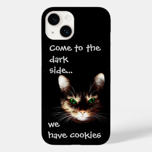 Coque Pour iPhone 14 Chats Badass - "Dark Side has Cookies"