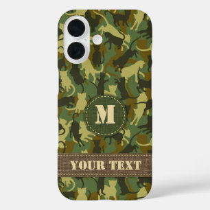 Coques iPhone 16 Chats Camouflage Woodland