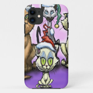 Coque Case-Mate Pour iPhone Chats Casquettes de Noël