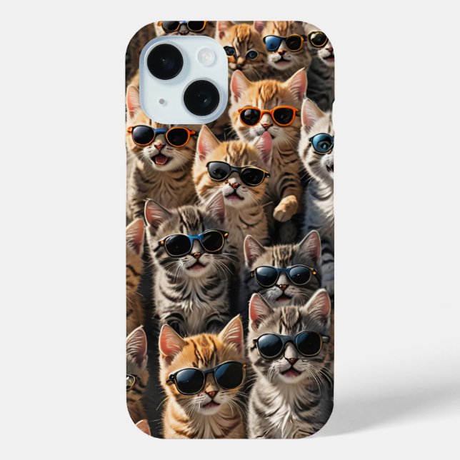 Coques Case-Mate iPhone Chats cool portant des lunettes de soleil (Verso)