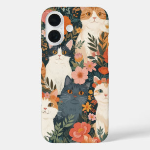 Coques iPhone 16 Chats de jardin fantaisistes