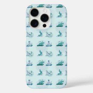 Coques iPhone 16 Pro Chats de Yoga Verts