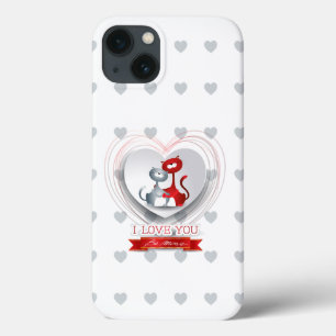 Case-Mate iPhone Case Chats en amour avec coeur