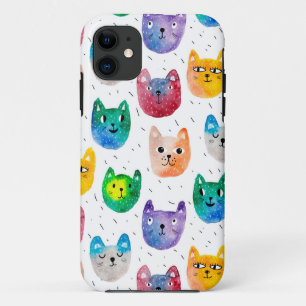 Case-Mate iPhone Case Chats et amis d'aquarelle